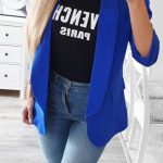 Casual stylish blazer μπλε