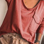 Casual μακρυμάνικο τοπ maroon