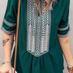 Boho μπλούζα με κέντημα