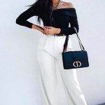 Office style παντελόνι λευκό