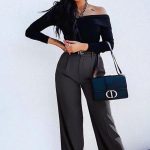 Office style παντελόνι μαύρο