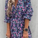 Ditsy μάξι φόρεμα