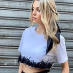 Crop top με φτερά