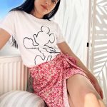 Floral μίνι φούστα