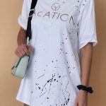 T shirt με στάμπα ζωγραφικής