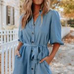 Tencel σεμιζιέ φόρεμα