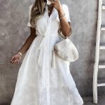 Vintage φόρεμα με κουμπιά