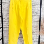 Cigarette παντελόνι με πιέτες κίτρινο