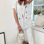 Αμάνικο office σετ λευκό