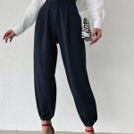 Fancy μονόχρωμο σαλβάρι μαύρο