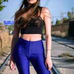 Metallic biker σορτς μπλε