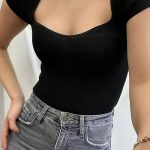 Rib balconette μπλούζα