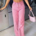 Μονόχρωμο τζιν παντελόνι