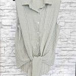 Girly καρώ πουκάμισο χακί