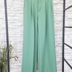 Παντελόνι με τσάκιση λαχανί