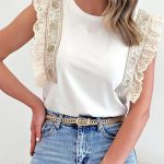 Hippie αμάνικο τοπ με βολάν