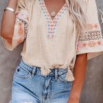 Embroidered hippie τοπ