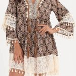 Boho μίνι φόρεμα