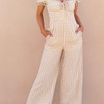 Vintage καρώ jumpsuit