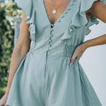 Romantic playsuit με βολάν