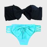 Στράπλες μαγιό μπικίνι με φιόγκο σε επάνω και στο κάτω μέρος