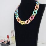 Pop colours gold metallic κολιέ