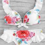 Romantic floral μπικίνι με βολάν
