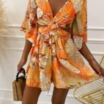 Εμπριμέ playsuit back tie