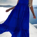 Μάξι φόρεμα με βολάν