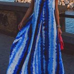 Tie dye μακρύ φόρεμα