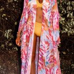 Ημιδιάφανο εμπριμέ κιμονό