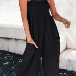 Ολόσωμη φόρμα με σφηκοφωλιά μαύρη