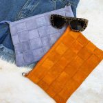 Suede τσάντα φάκελος