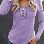 Ρομαντική μπλούζα μωβ