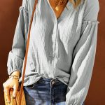 Loose hippie τοπ γκρι