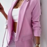 Casual stylish blazer ροζ