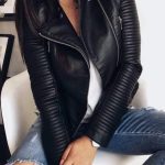 Zip up moto style jacket