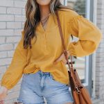 Loose hippie τοπ κίτρινο