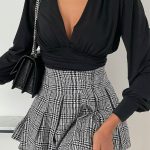 Κρουαζέ κορμάκι V neck μαύρο