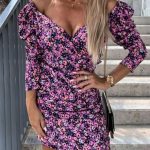 Floral μίνι φόρεμα