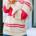 Πουλόβερ με χιαστί πλάτη φούξια