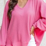 Loose μπλούζα φούξια