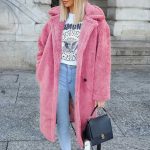 Teddy bear παλτό ροζ