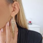 Κρεμαστά σκουλαρίκια με στρας