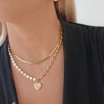 Χρυσό κολιέ με πέρλες