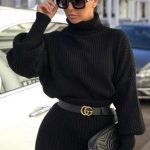 Μάλλινο longline σετ με φούστα