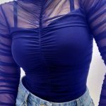 See through ζιβάγκο μπλε