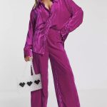 Velour σετ magenta