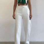 Loose workout pants λευκό