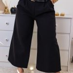 Ankle cut flare pants μαύρο